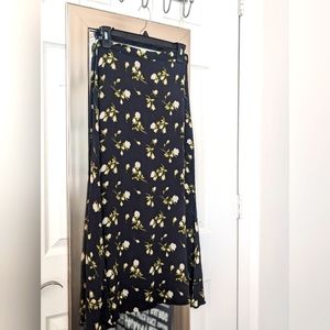 Reformation Floral Black Skirt Size XS